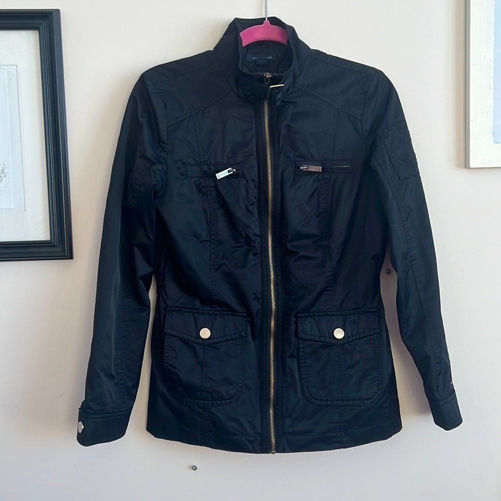TOMMY HILFIGER BLACK WOMEN FALL JACKET SIZE S